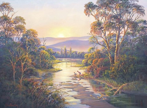 Framed Close Of Day - Paterson Print