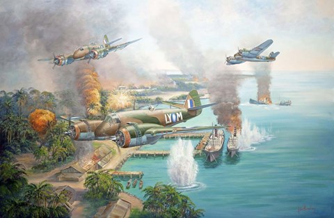 Framed Beaufighter Blitz Print