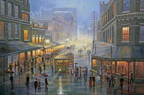 Framed Wet Evening - Sydney Print