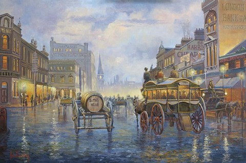 Framed City Lights Print