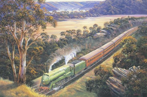 Framed Approaching Cowan Bank Print