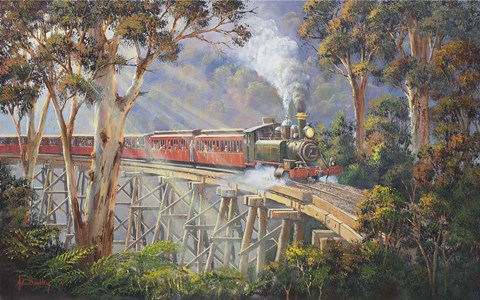 Framed Puffing Billy 2 Print