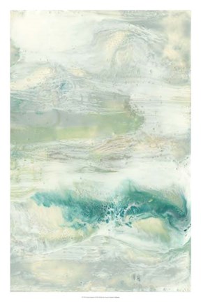 Framed Serene Seafoam I Print