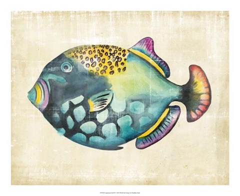 Framed Aquarium Fish IV Print