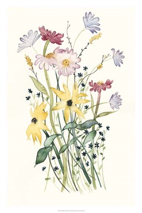 Framed Wildflower Watercolor II Print