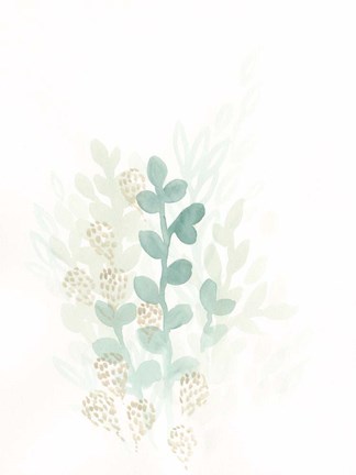 Framed Sprout Flowers II Print