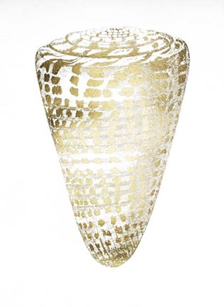 Framed Gold Foil Shell I Print