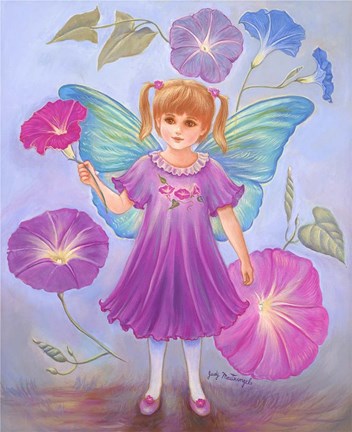 Framed Morning Glory Fairy Print