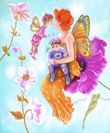 Framed Mother Fairy's Kiss Print