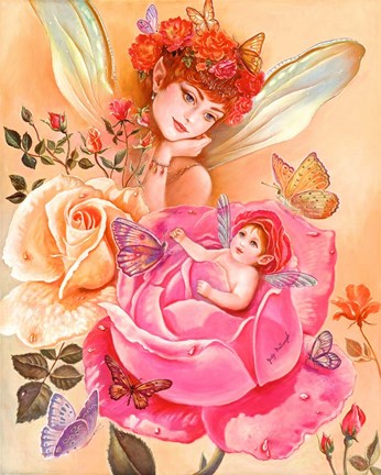 Framed My Little Rosebud Print