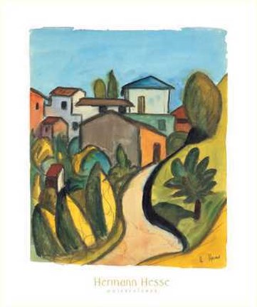 Framed Weg Ins Dorf Print