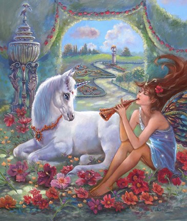 Framed Flute Fairy Print