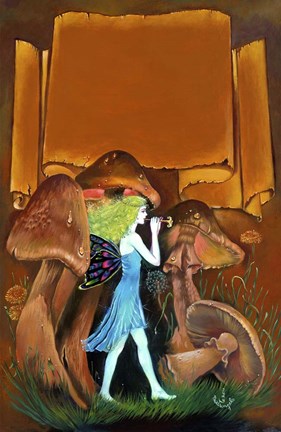 Framed Mushroom Fairy Print