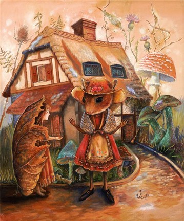 Framed Thumbelina And Mrs Mouse Print