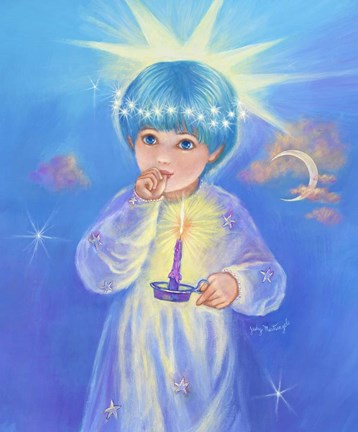 Framed Twinkle Star with Candle Print