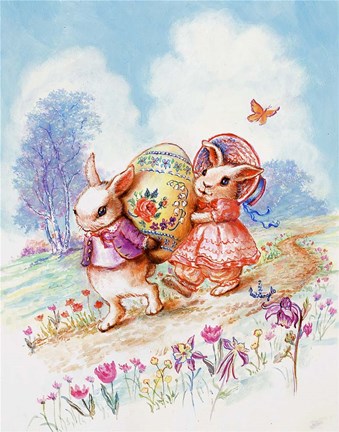 Framed Bunny Trail Print