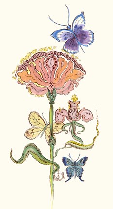 Framed Butterfly Design 3 Print