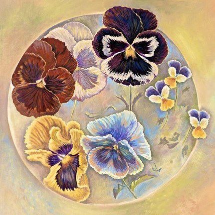 Framed Pansies Print