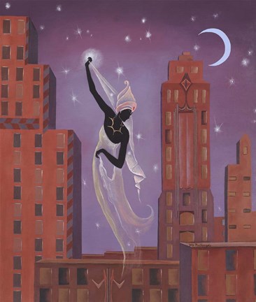 Framed Art Deco Scarf Print