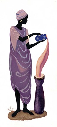 Framed Woman Pouring - Left Print