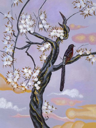 Framed Asian Bird 2 Print