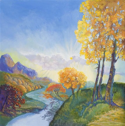 Framed Autumn River Print