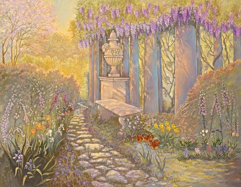 Framed Wisteria Arbor Print