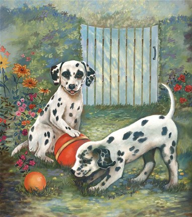 Framed Dalmatians Print