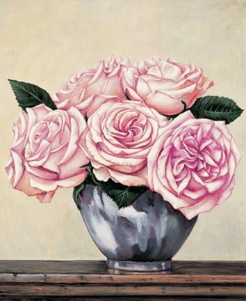 Framed Pink Roses II Print