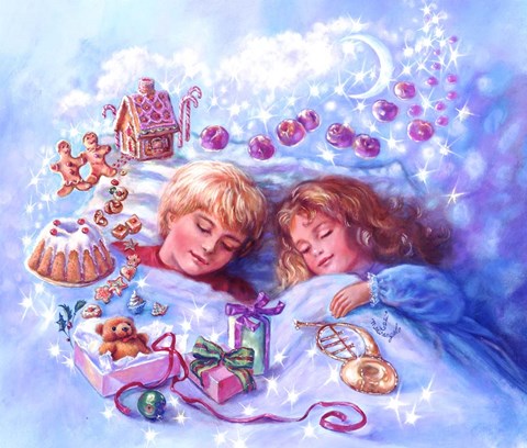 Framed Visions Of Sugarplums Print