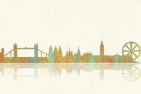 Framed London GB Skyline 1 Print