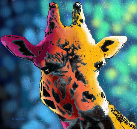 Framed Giraffe 1 Print