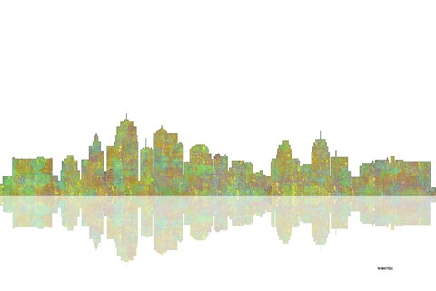 Framed Kansas City Missouri Skyline 1 Print