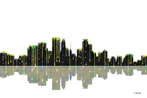 Framed Minneapolis Minnesota BW 1 Print