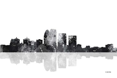 Framed Louisville Kentucky Skyline BG 1 Print