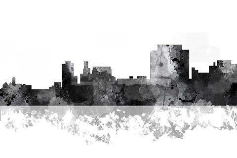 Framed Trenton New Jersey Skyline BG 1 Print