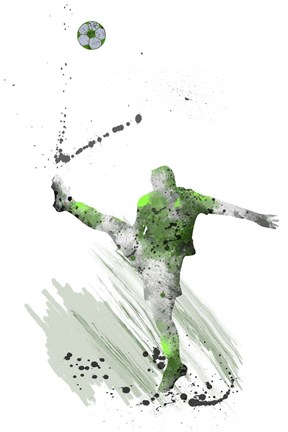 Framed Soccer Player 3 Print