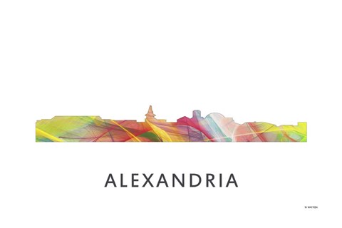 Framed Alexandria Virginia Skyline Print