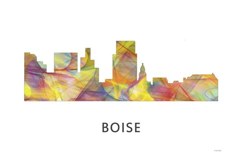Framed Boise Idaho Skyline Print