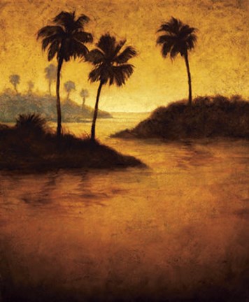 Framed Lagoon II Print