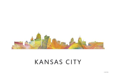 Framed Kansas City Missouri Skyline Print