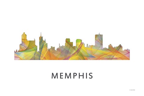Framed Memphis Tennessee Skyline Print
