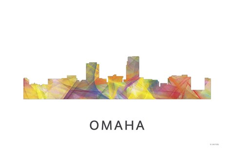 Framed Omaha Nebraska Skyline Print