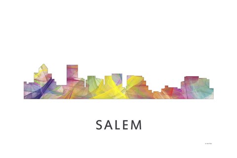Framed Salem Oregon Skyline Print