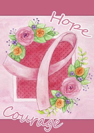 Framed Pink Hope Flower Print