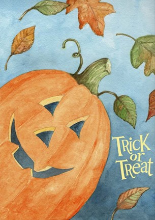 Framed Pumpkin Trick Or Treat Print