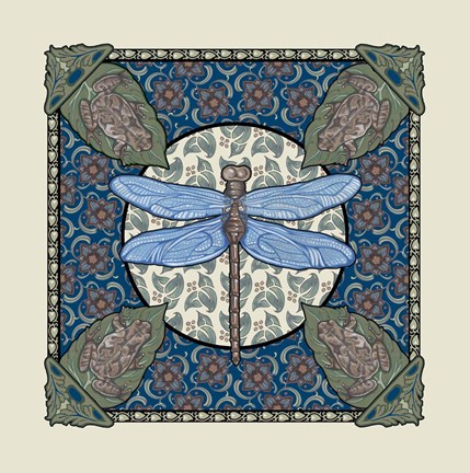 Framed Apple Dragonfly Print