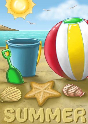 Framed Beach I Print