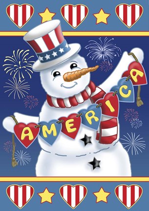 Framed July 4th III Print