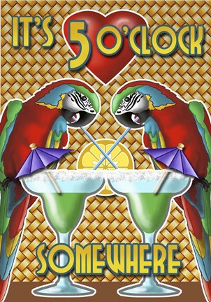 Framed Five O&#39;clock 2 Print